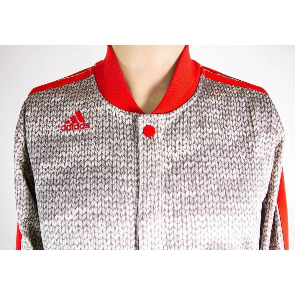 NBA Adidas Basketball Warm Up Jacket Player Issued Zip/Snap Button Up Size Small